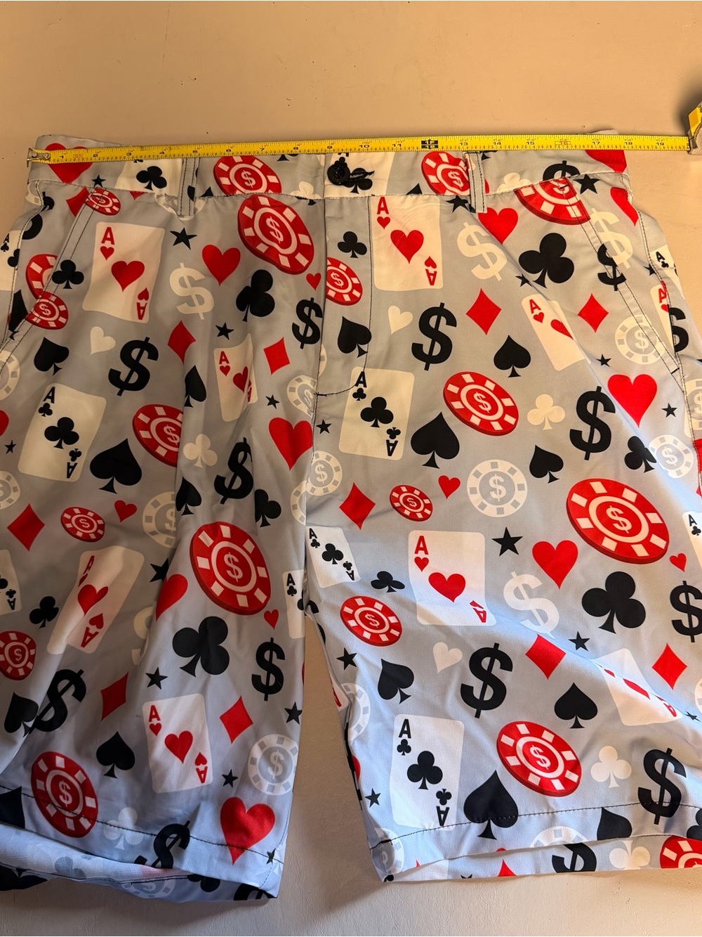 Men's HRESKI golf Casino gambling Print Shorts -casino cards gambling